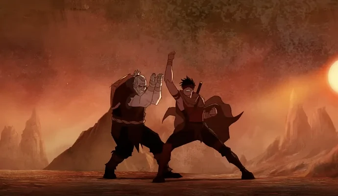 Саб-Зиро заступается за Кенши в трейлере мультфильма по Mortal Kombat
