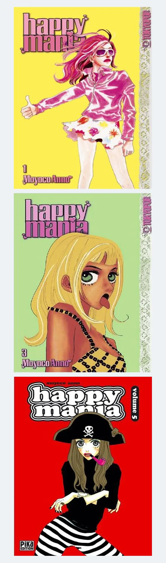 Обложки выпусков манги «Счастливая мания»