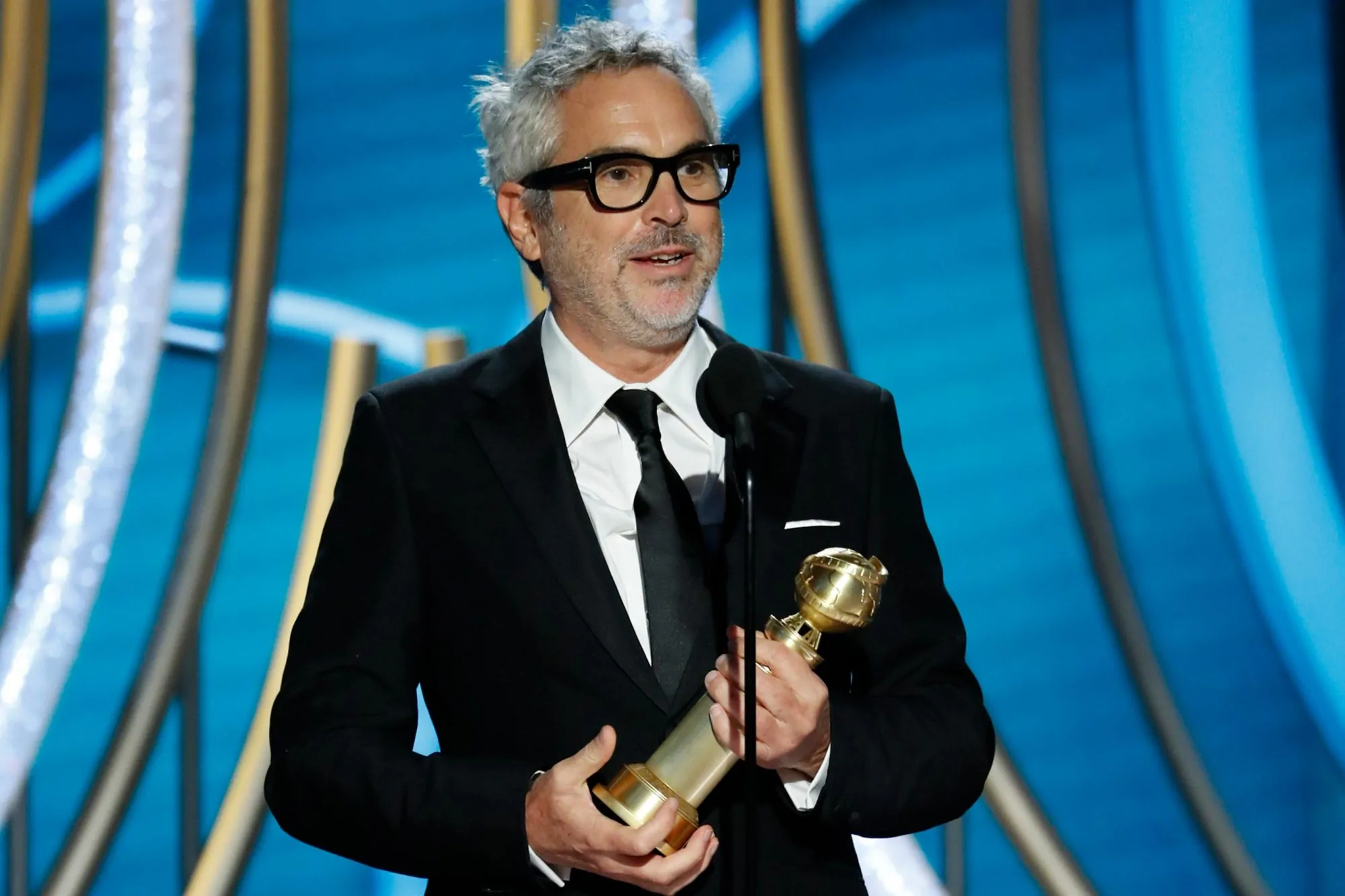 Альфонсо Куарон на церемонии вручения «Золотого глобуса» в 2019 году/NBC