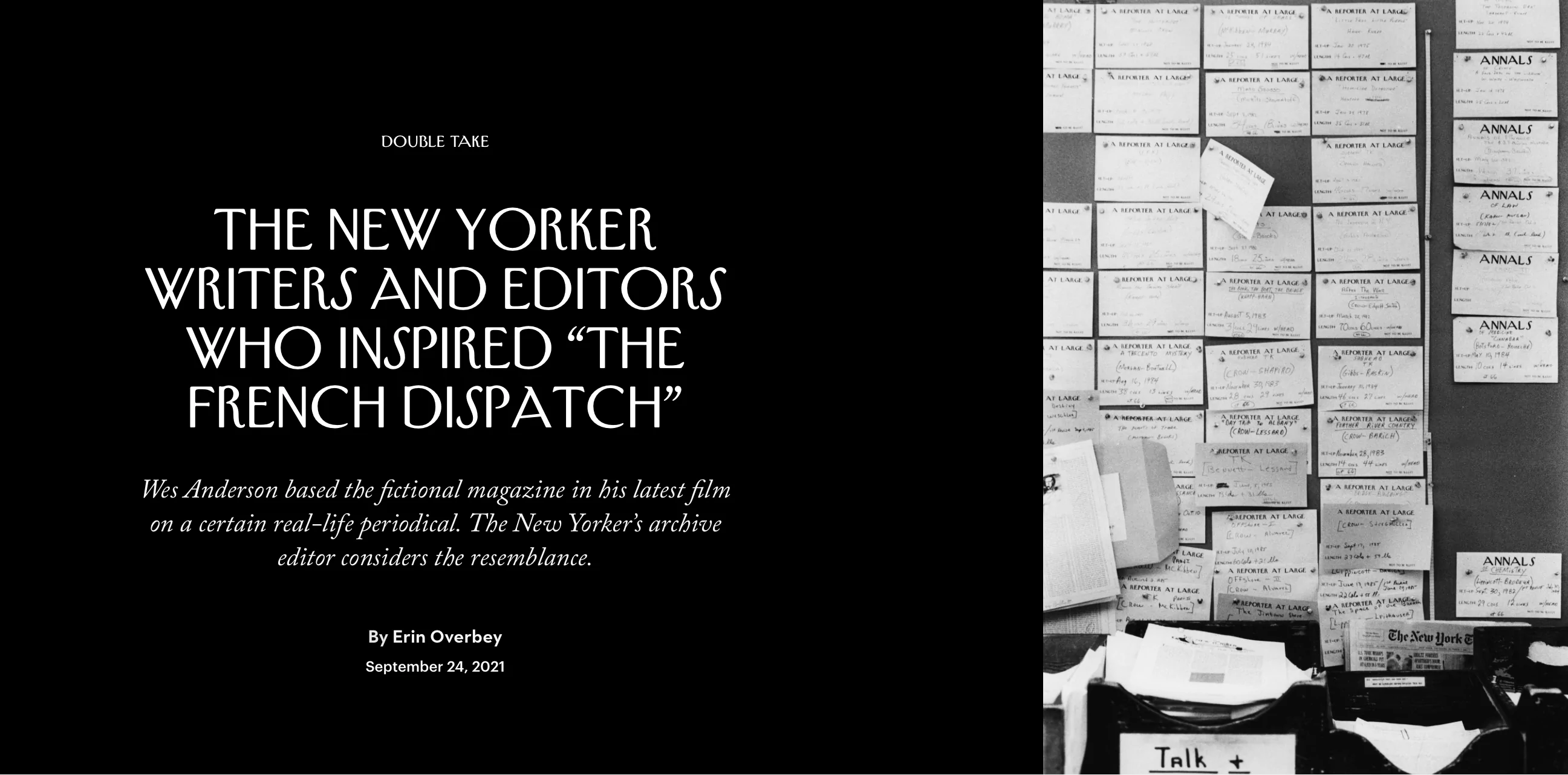 The New Yorker + The French Dispatch